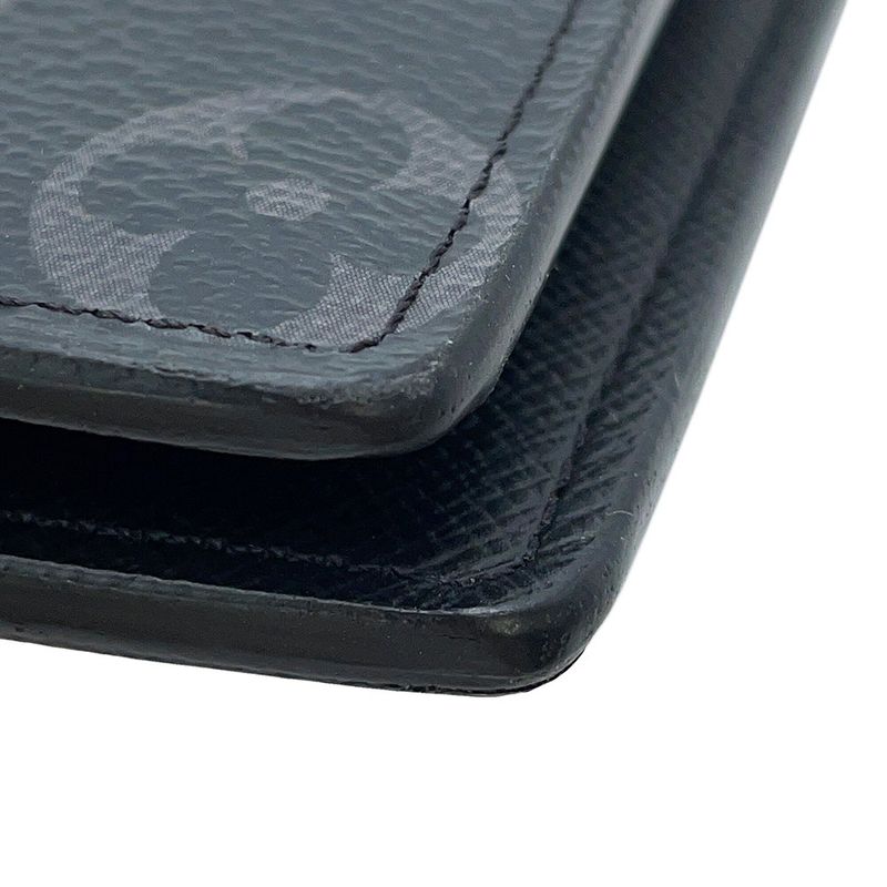Louis Vuitton Wallet Monogram Eclipse Portefeuille Brother Black