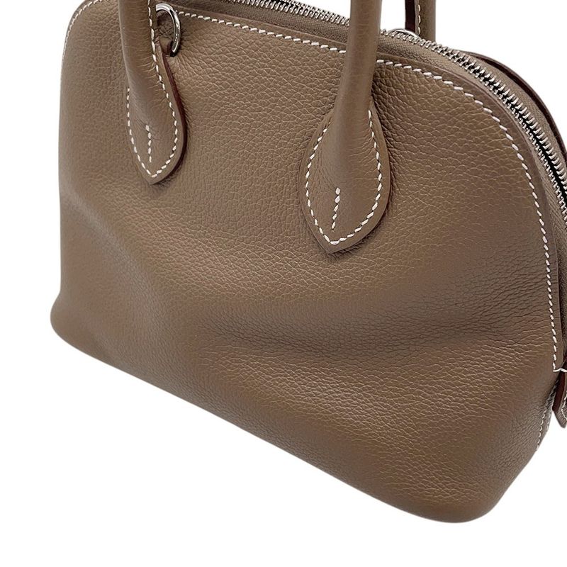 Hermes Bolide Mini Etoupe Silver Color 2-Way Handbag