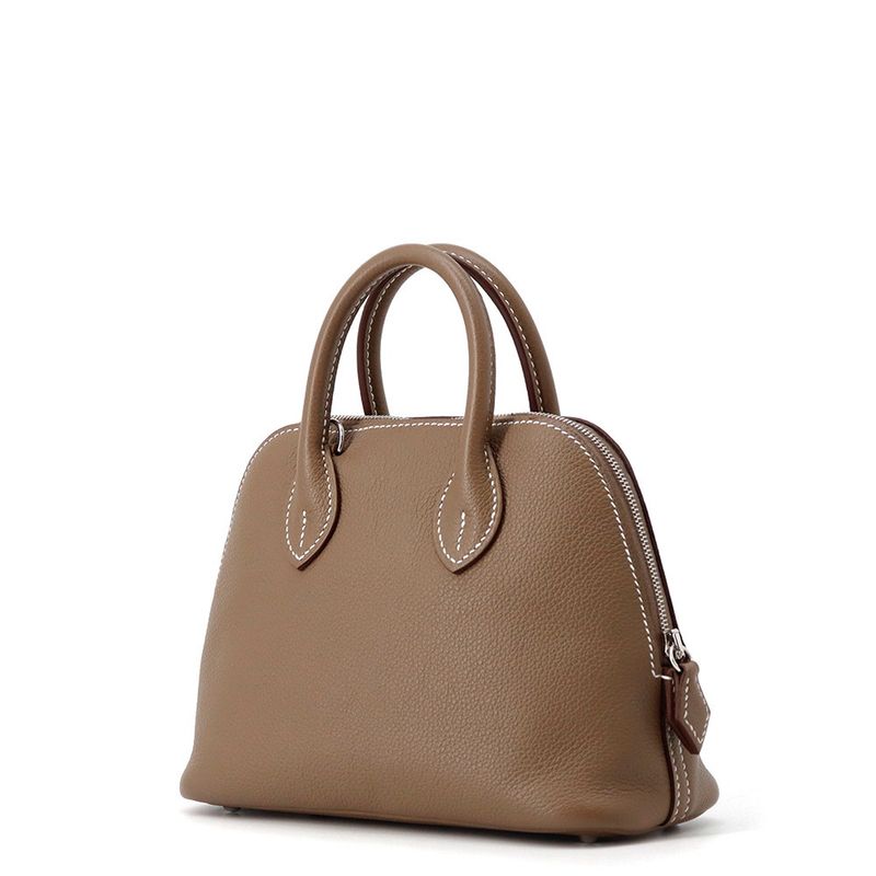 Hermes Bolide Mini Etoupe Silver Color 2-Way Handbag