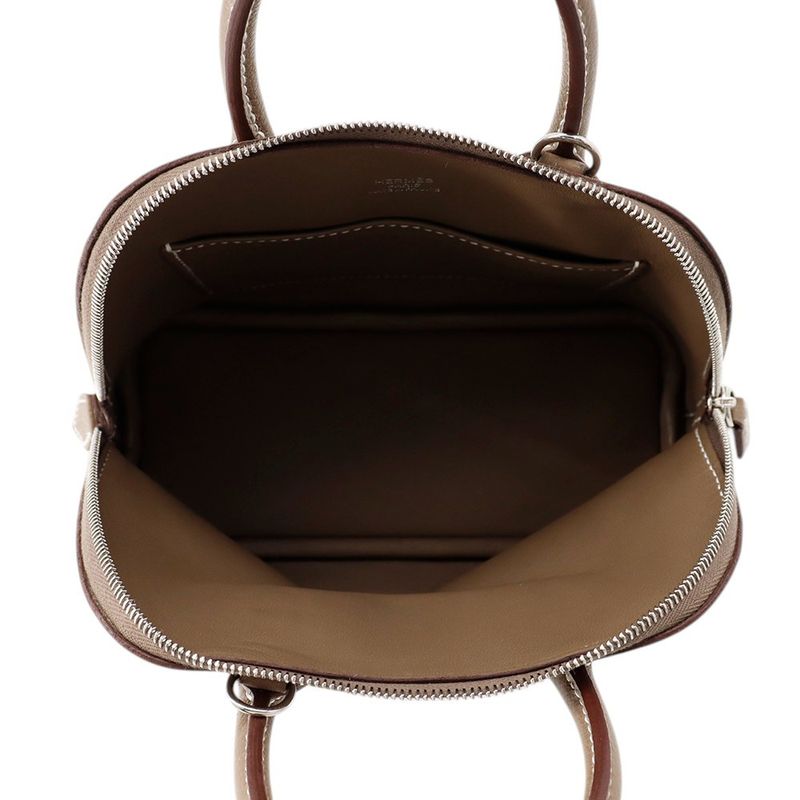 Hermes Bolide Mini Etoupe Silver Color 2-Way Handbag