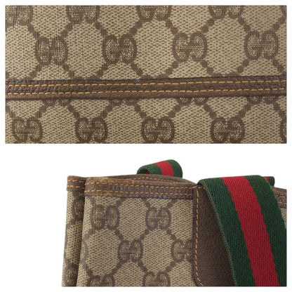 Gucci Vintage Sherry Line Beige Gold GG Supreme Canvas Tote