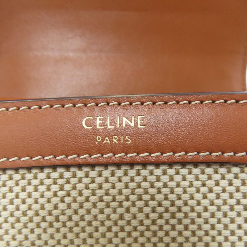 Celine Triomphe Trifold Wallet Bifold Canvas Leather