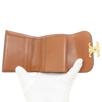 Celine Triomphe Trifold Wallet Bifold Canvas Leather