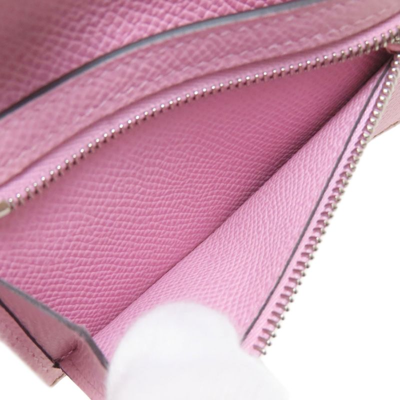 Hermes Bearn Combiner Verso Silver Bifold Wallet Epsom