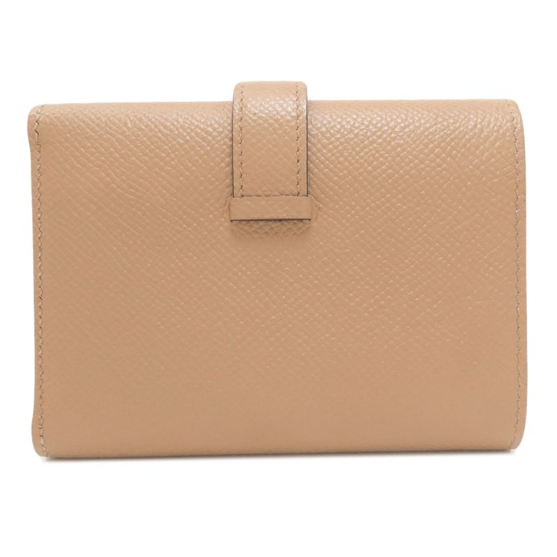 Hermes Bearn Combiner Verso Silver Bifold Wallet Epsom