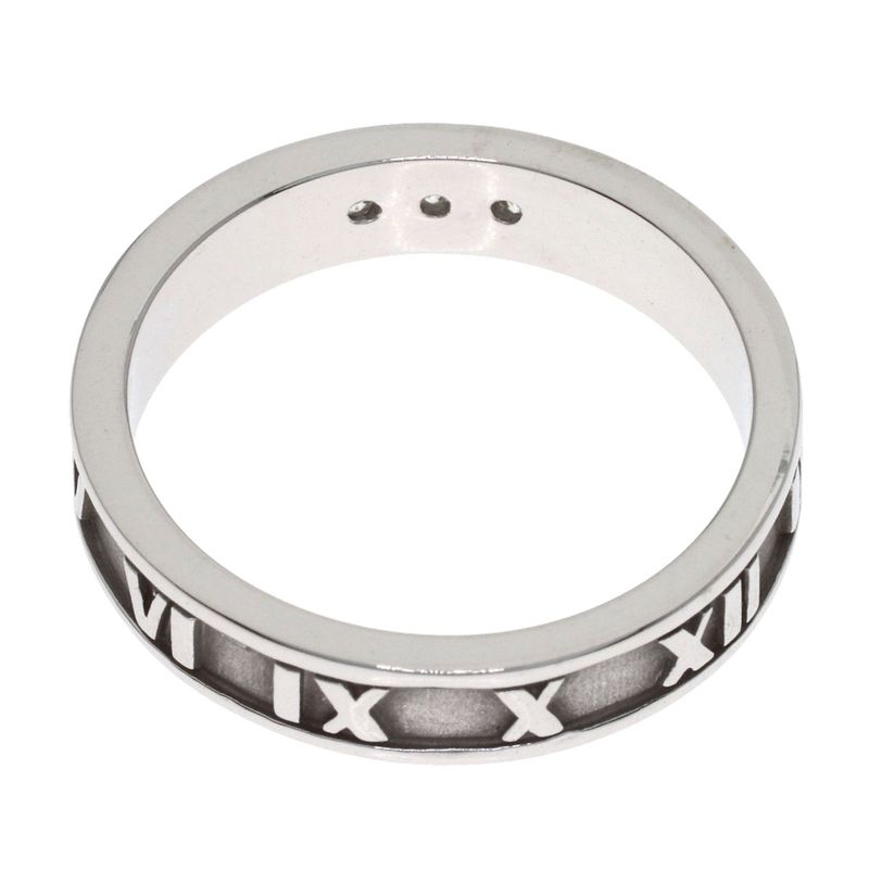 Tiffany & Co Atlas Narrow Diamond Ring 18k White Gold