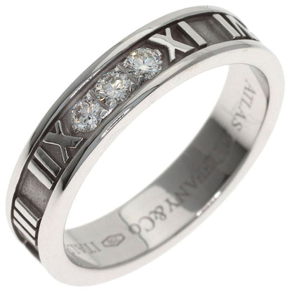 Tiffany & Co Atlas Narrow Diamond Ring 18k White Gold