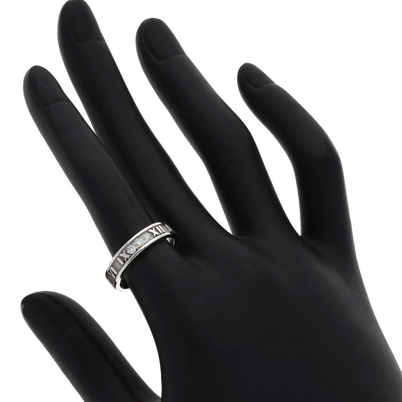 Tiffany & Co Atlas Narrow Diamond Ring 18k White Gold