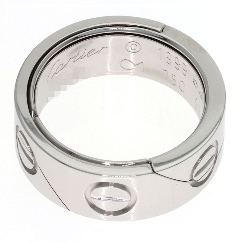 Cartier Astro Love Ring 50 18k White Gold
