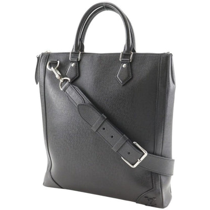Louis Vuitton Vertical Tote 2-Way Shoulder Taiga Black Handbag