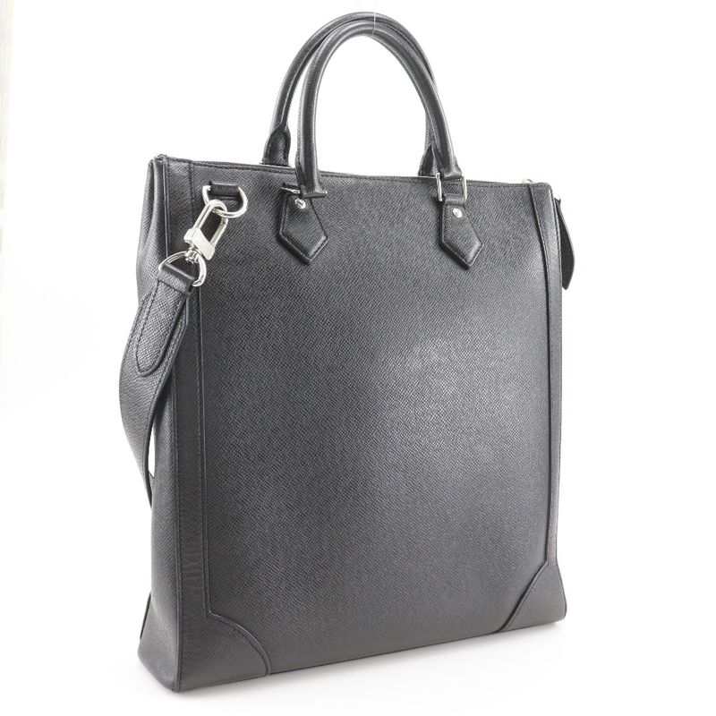 Louis Vuitton Vertical Tote 2-Way Shoulder Taiga Black Handbag