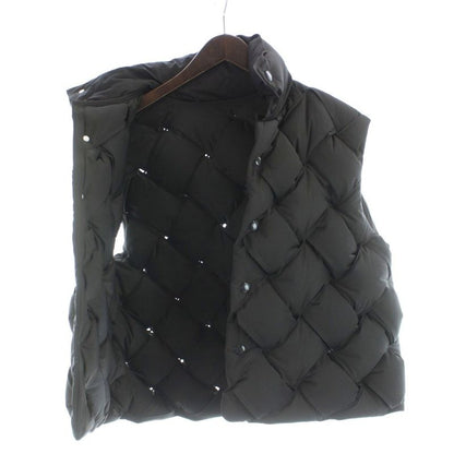 Bottega Veneta Intrecciato Technical Nylon Padded Down Vest XS Brown Dark MW