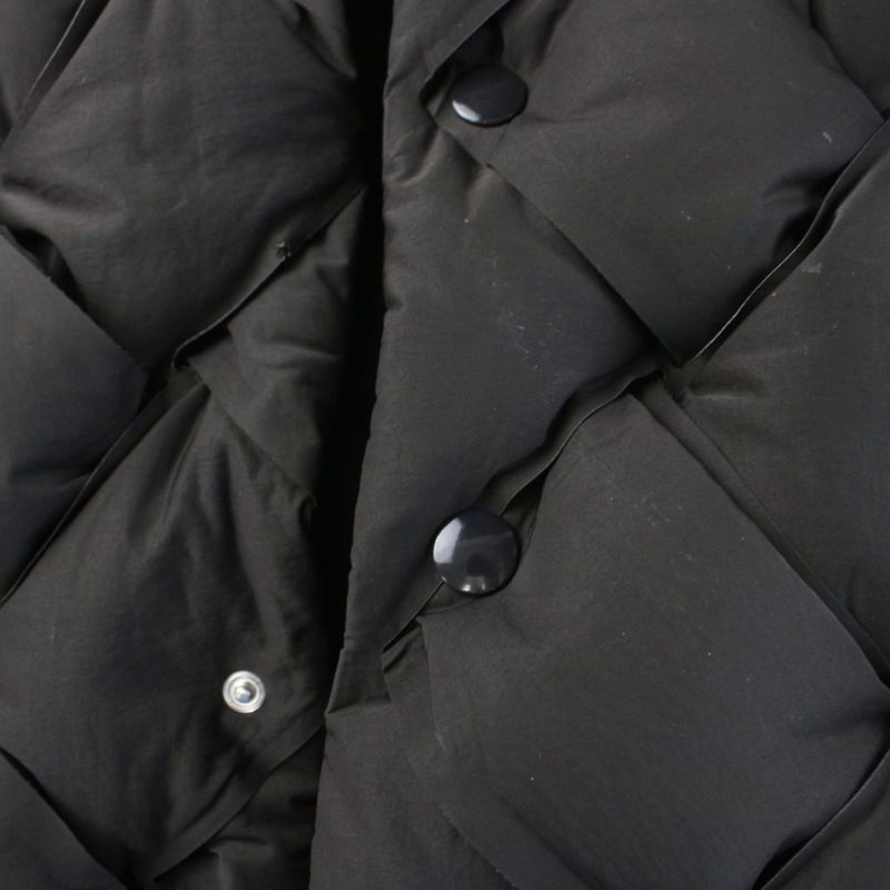 Bottega Veneta Intrecciato Technical Nylon Padded Down Vest XS Brown Dark MW