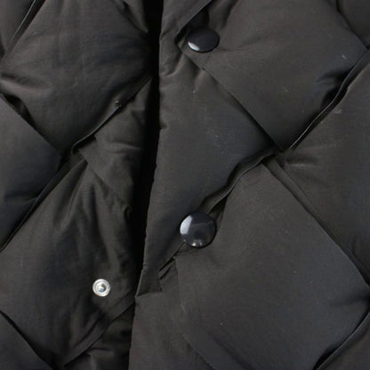 Bottega Veneta Intrecciato Technical Nylon Padded Down Vest XS Brown Dark MW