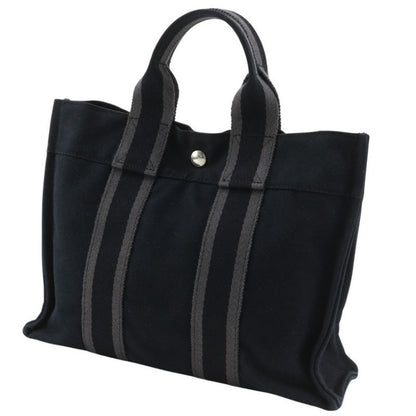 Hermes Fourre Tout PM Canvas Black Handbag