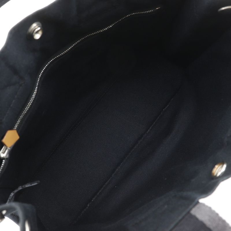 Hermes Fourre Tout PM Canvas Black Handbag
