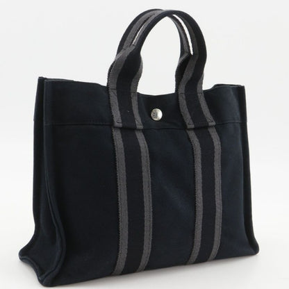 Hermes Fourre Tout PM Canvas Black Handbag