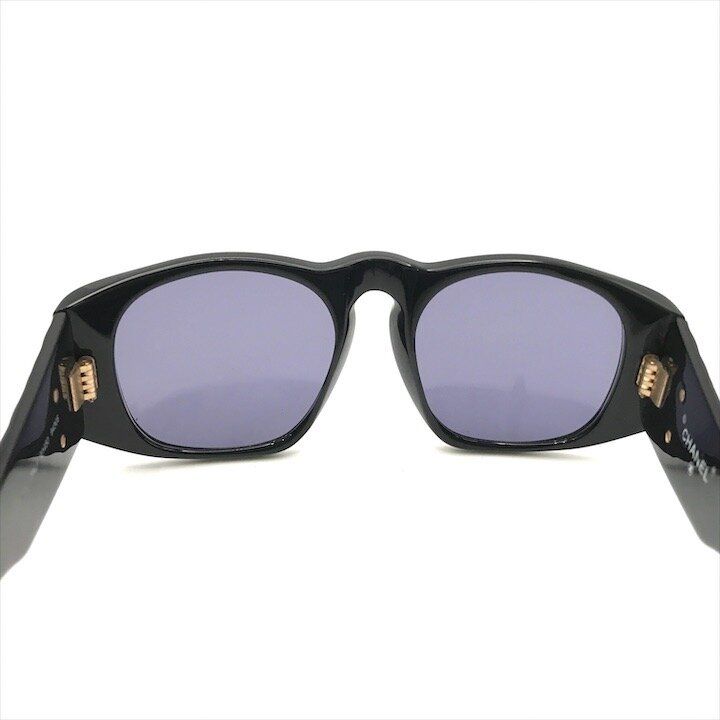 Chanel CC Logo Quilted Sunglasses Eyewear Black Case