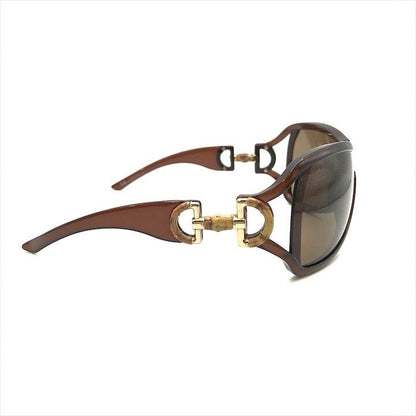 Gucci Bamboo Motif Sunglasses Eyewear Brown with Case Gift