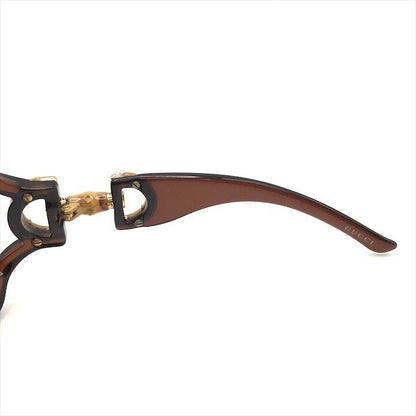 Gucci Bamboo Motif Sunglasses Eyewear Brown with Case Gift