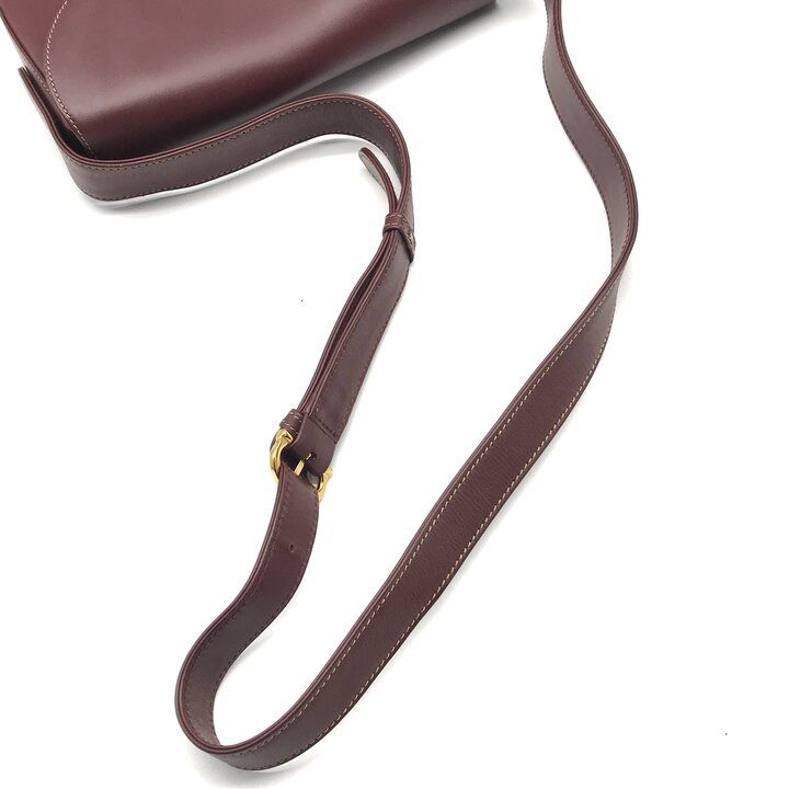Cartier Must Line Shoulder Bag Crossbody Gold Leather