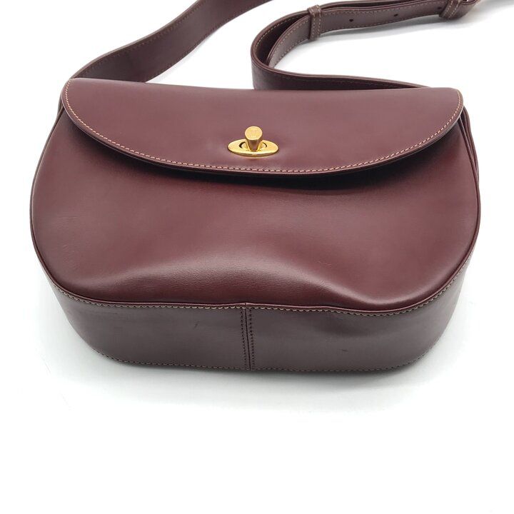 Cartier Must Line Shoulder Bag Crossbody Gold Leather