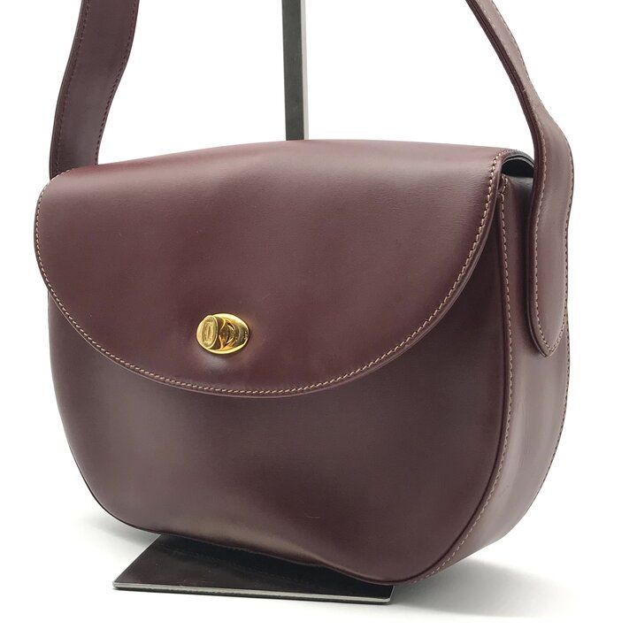 Cartier Must Line Shoulder Bag Crossbody Gold Leather