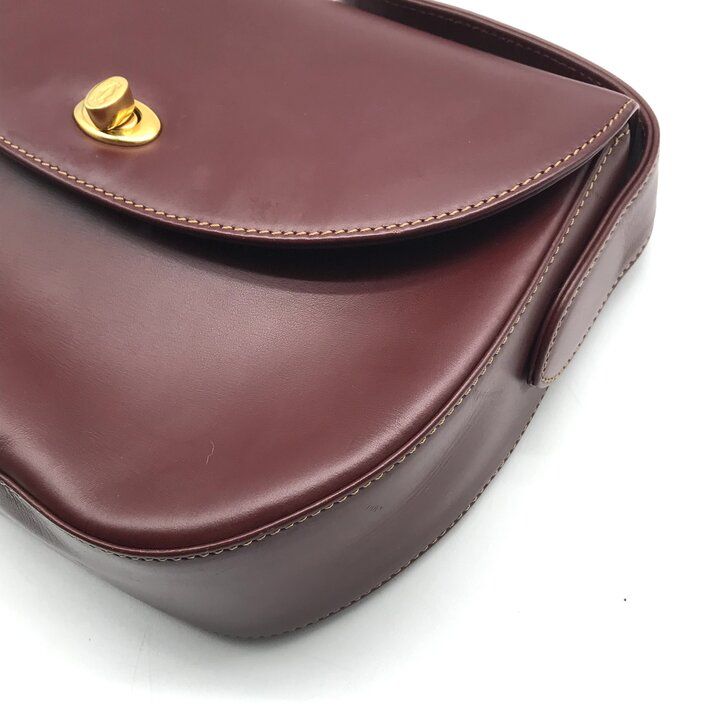 Cartier Must Line Shoulder Bag Crossbody Gold Leather