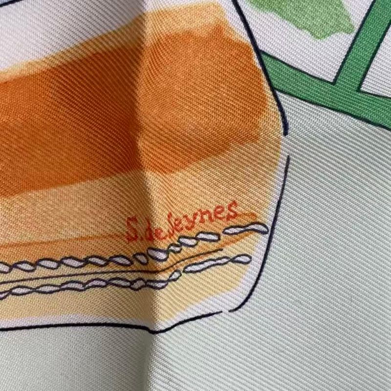 Hermes Carre 90 le Jeu Des Petits Bonheurs Little Game of Happiness Scarf Silk