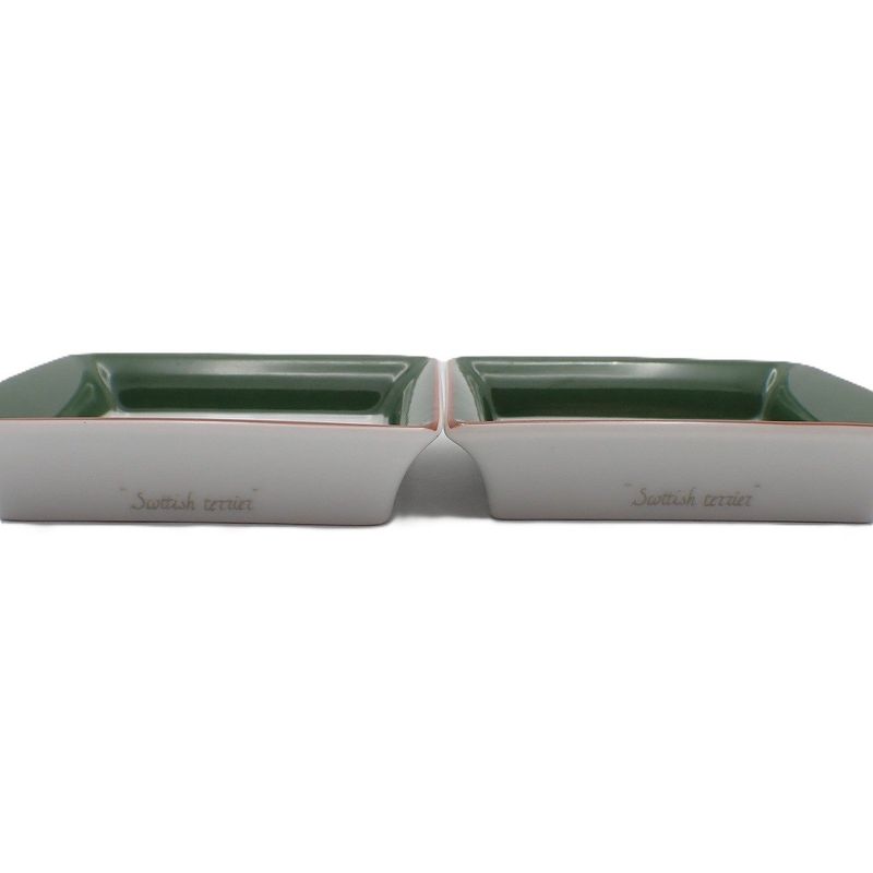 Hermes Mini Plate Boar Scottish Terrier Set of 2 