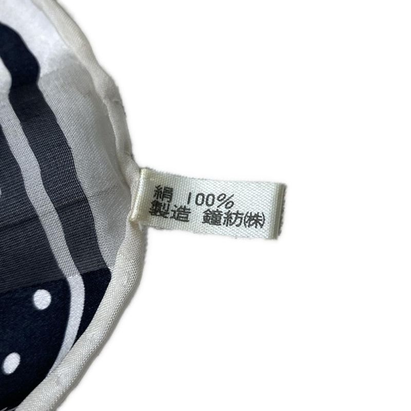 Dior Scarf Black White Dot Pattern Border Sheath