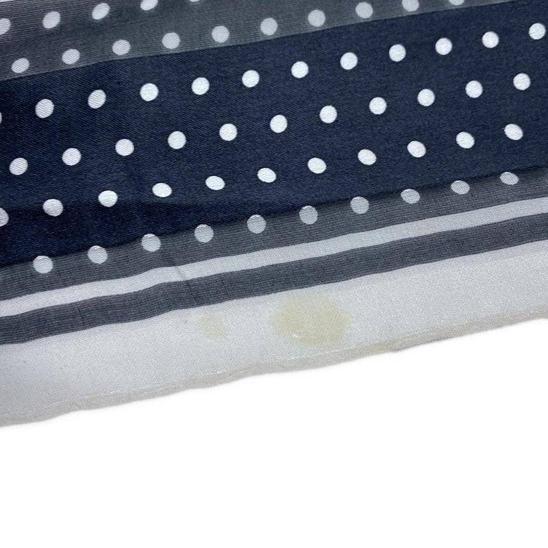 Dior Scarf Black White Dot Pattern Border Sheath