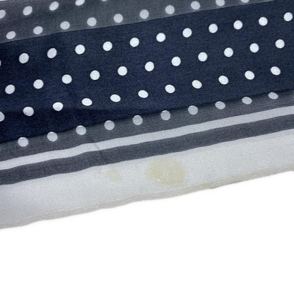 Dior Scarf Black White Dot Pattern Border Sheath