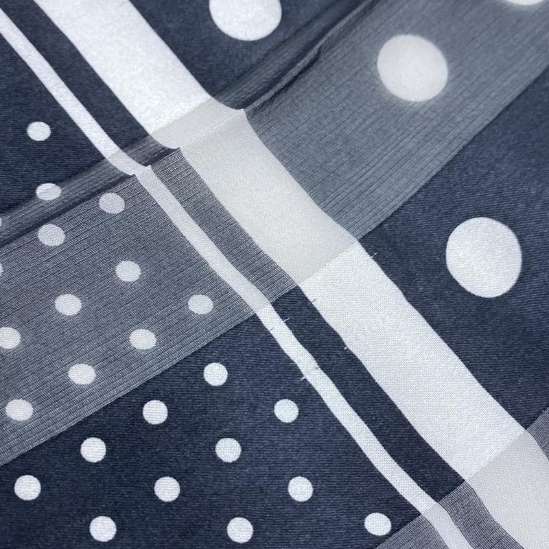 Dior Scarf Black White Dot Pattern Border Sheath