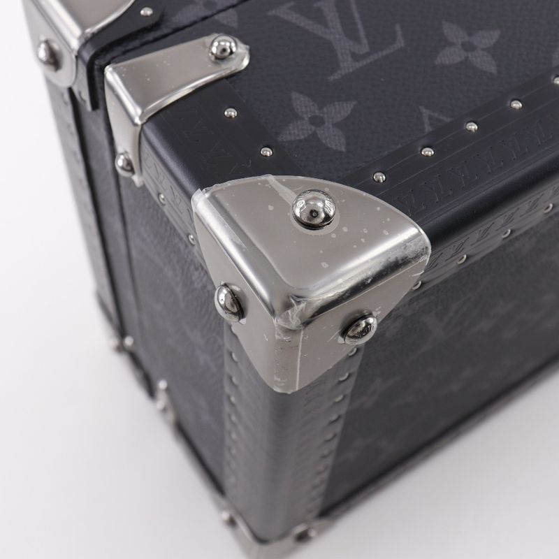 Louis Vuitton Coffret 8 Montre Watch Case Monogram Eclipse Canvas Black _