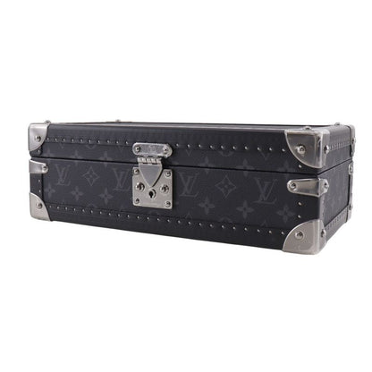 Louis Vuitton Coffret 8 Montre Watch Case Monogram Eclipse Canvas Black _