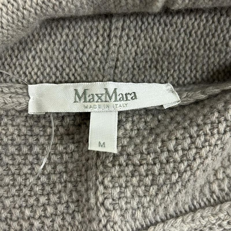 Max Mara Cardigan M Light Gray Long Sleeve