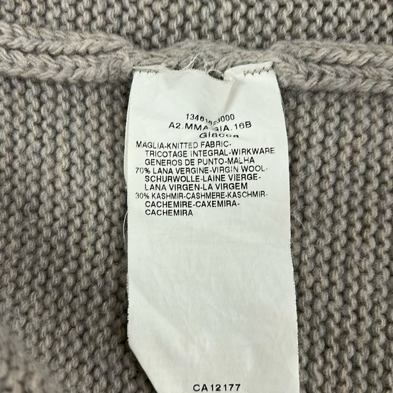 Max Mara Cardigan M Light Gray Long Sleeve