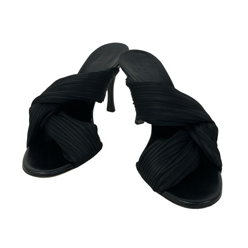 Gucci Mule 36 C Black Pleats