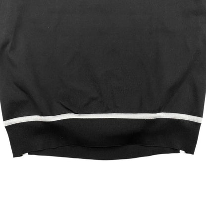Hermes Sweater Twill Lane Long Sleeve Knit Equestre 34 Silk Noir Black White