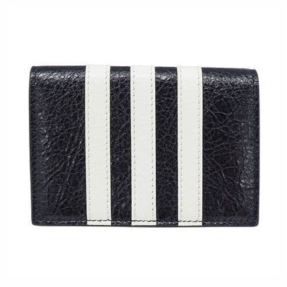 Balenciaga Wallet Trifold Leather Adidas Mini Black Collaboration Compact