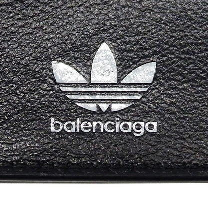 Balenciaga Wallet Trifold Leather Adidas Mini Black Collaboration Compact