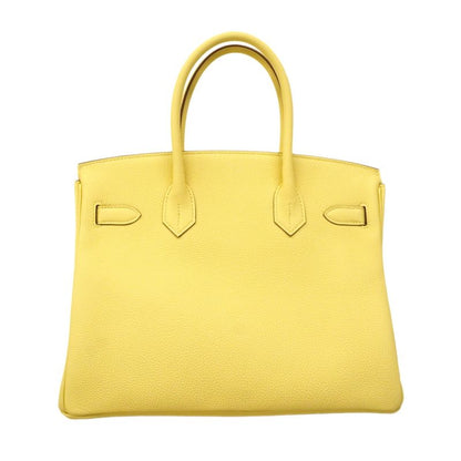 Hermes Handbag Birkin 30 Taurillon Noviyo Limoncello Silver G-engraved