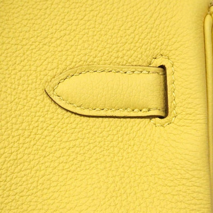 Hermes Handbag Birkin 30 Taurillon Noviyo Limoncello Silver G-engraved