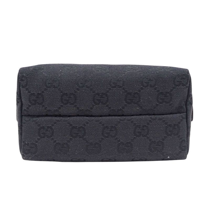 Gucci Pouch GG Canvas Black Makeup Case Logo Adult