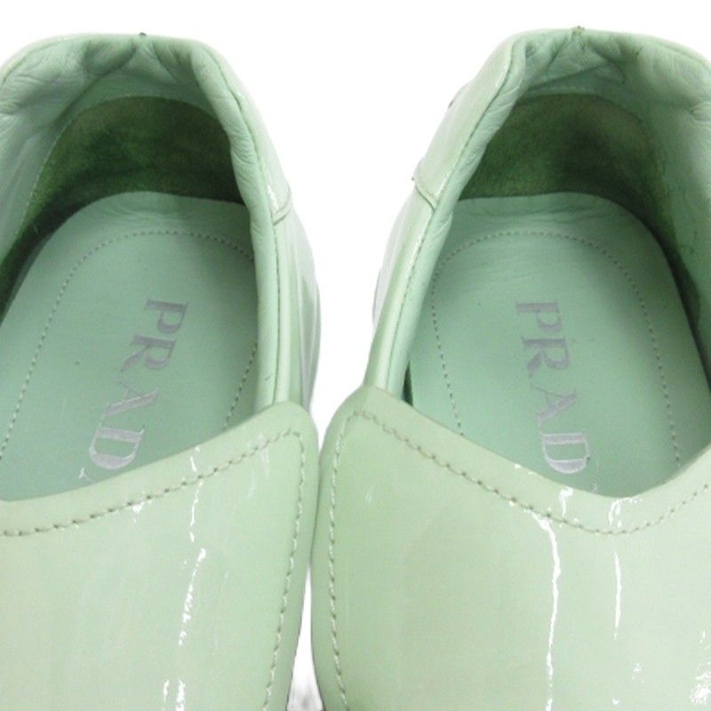 Prada Enamel Loafer Light Green 6.5