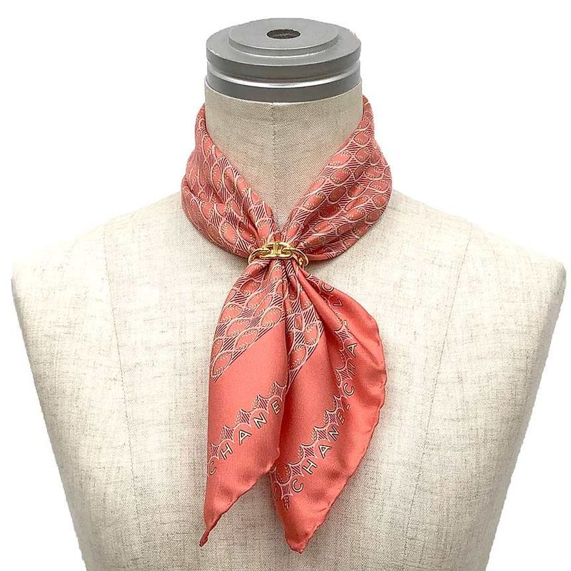 Chanel Scarf Rugby Ball Silk