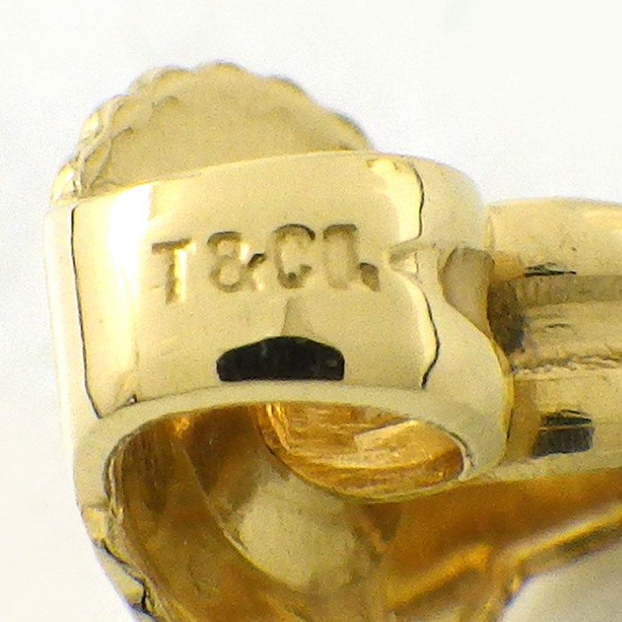 Tiffany & Co Earrings Open Heart 18k Yellow Gold