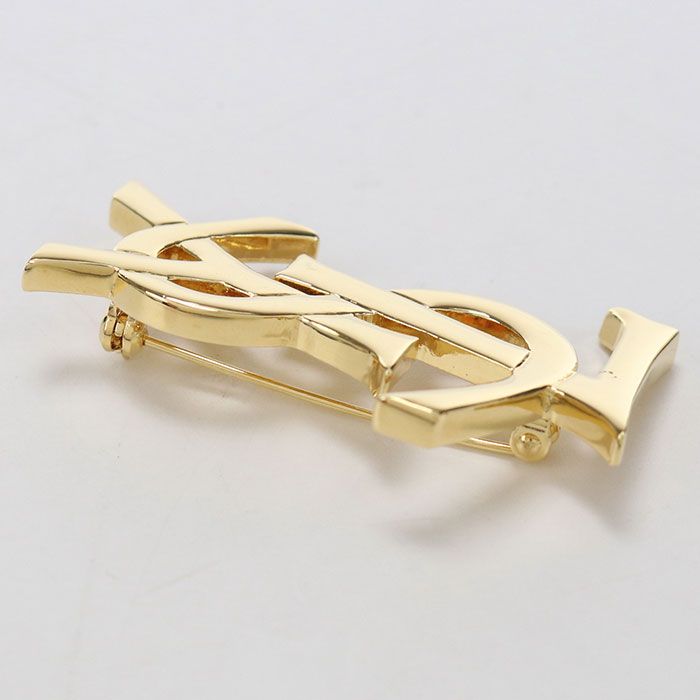 Saint Laurent Vintage Yves Brooch Metal