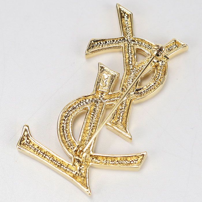Saint Laurent Vintage Yves Brooch Metal